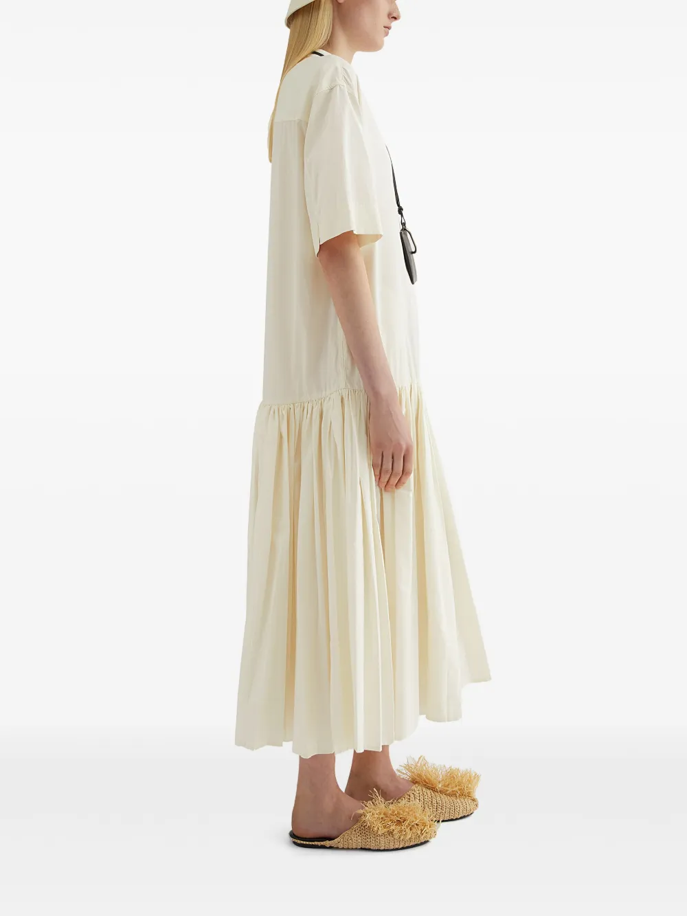 Jil Sander Katoenen shirtjurk Beige