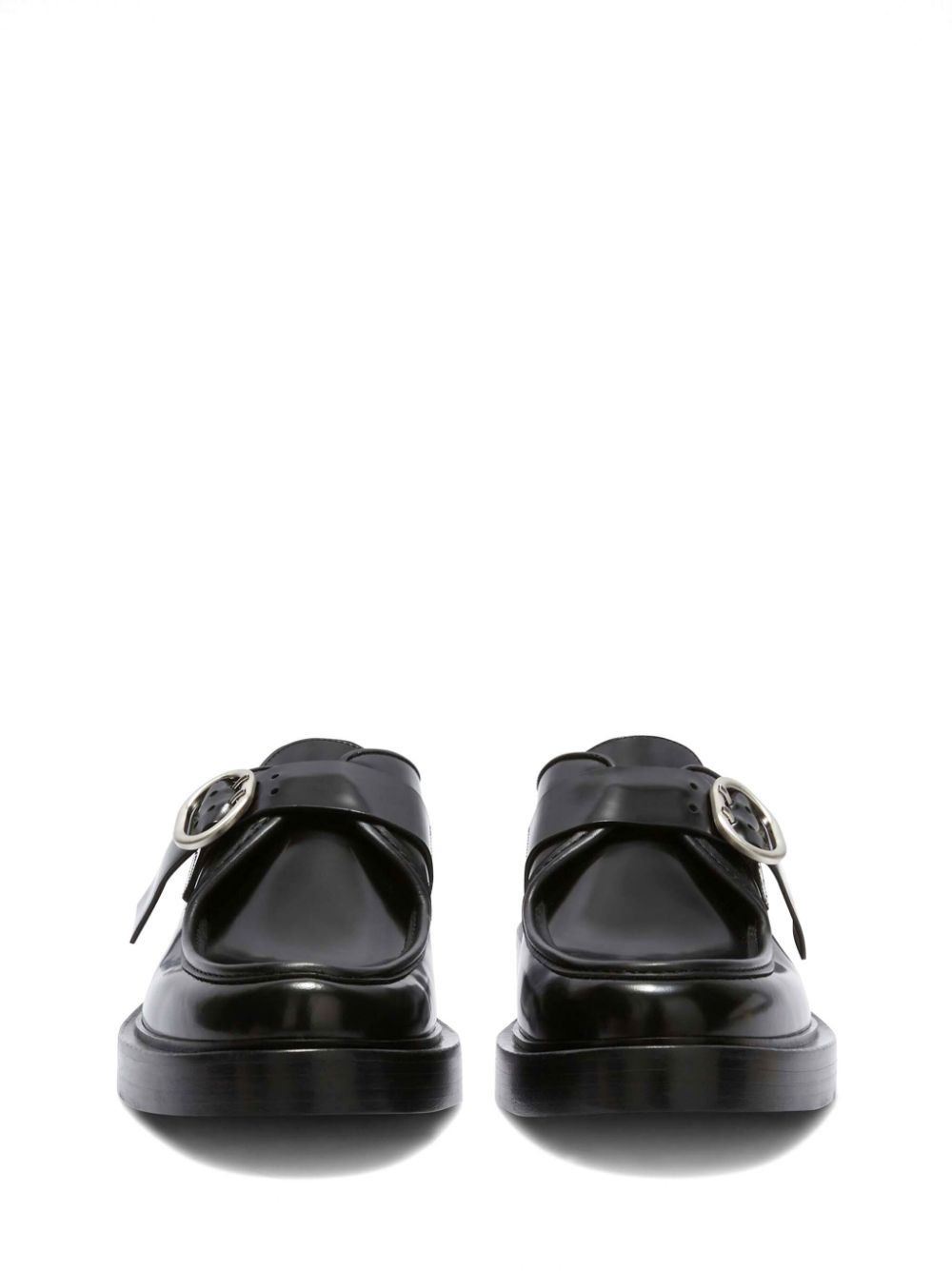 Jil Sander Leren loafers Zwart