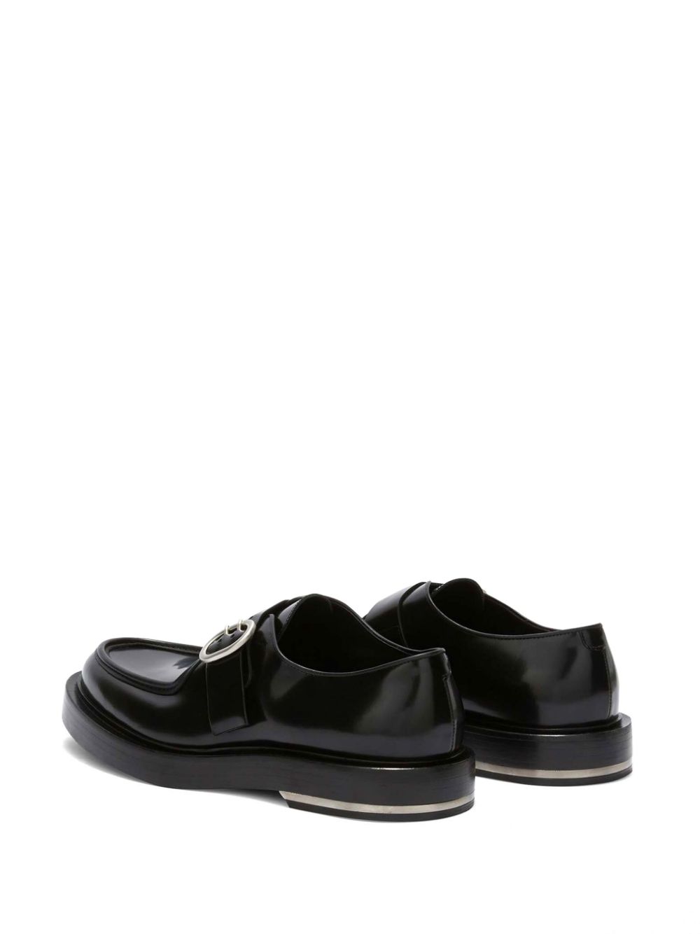 Jil Sander Leren loafers Zwart