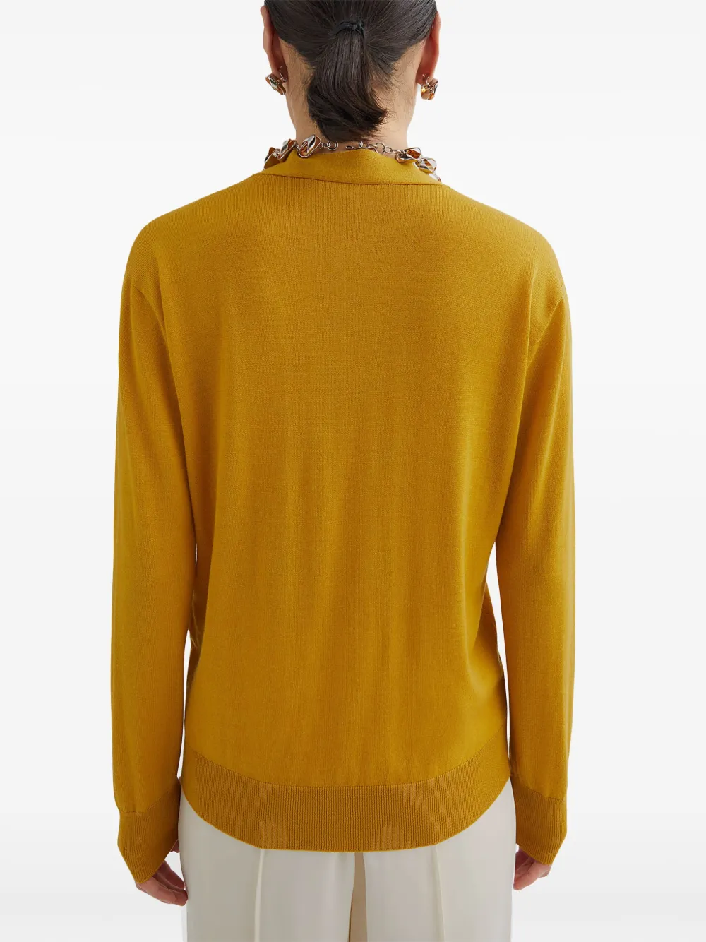 Jil Sander Gebreid vest Geel