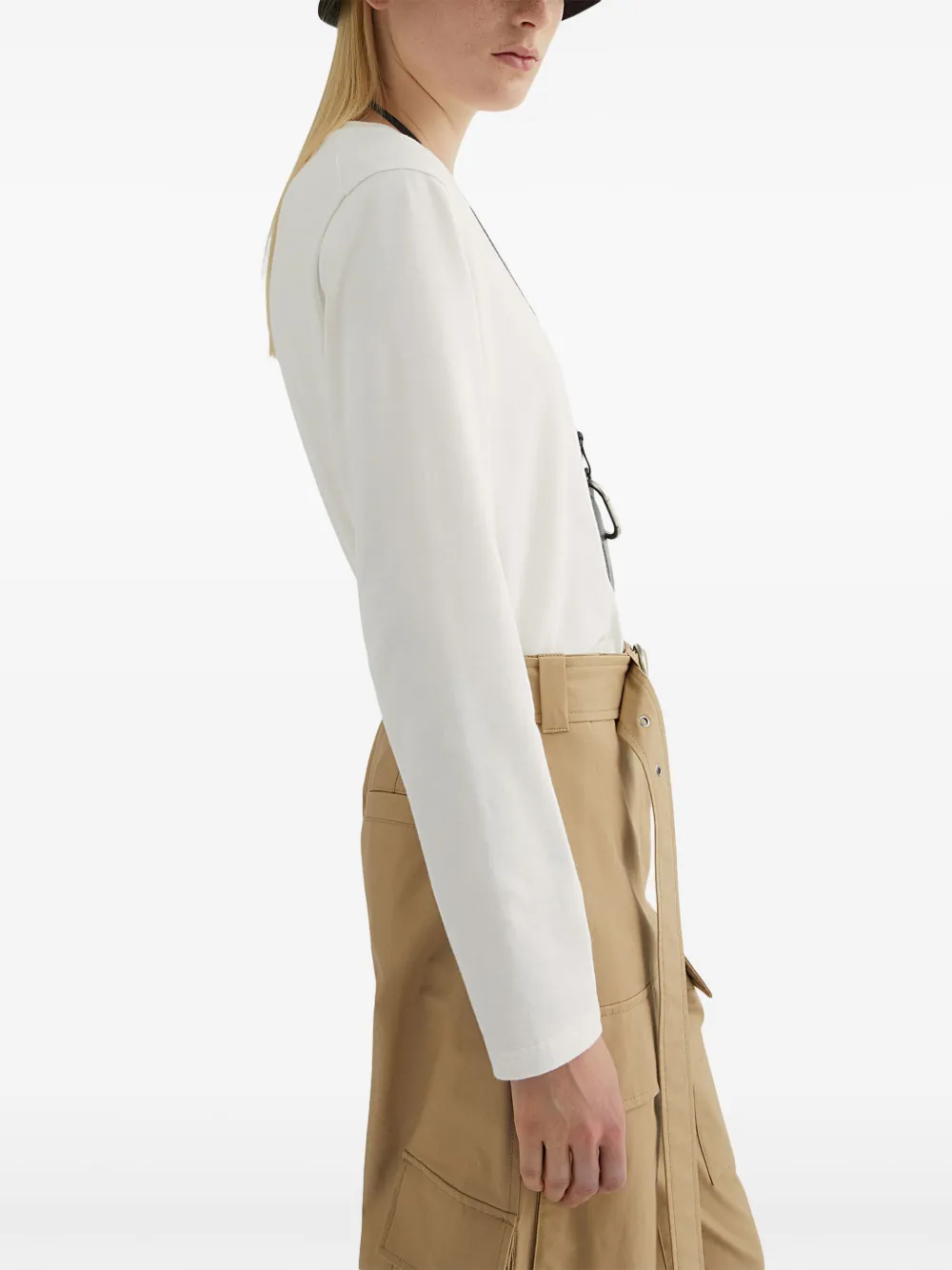 Jil Sander T-shirt met ronde hals Wit