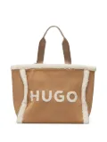 HUGO Becky faux-shearling tote bag - Neutrals