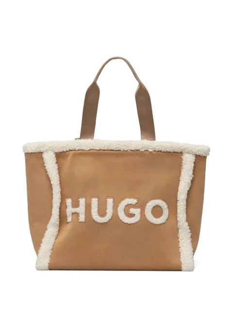 HUGO sac cabas Becky en peau lainée artificielle