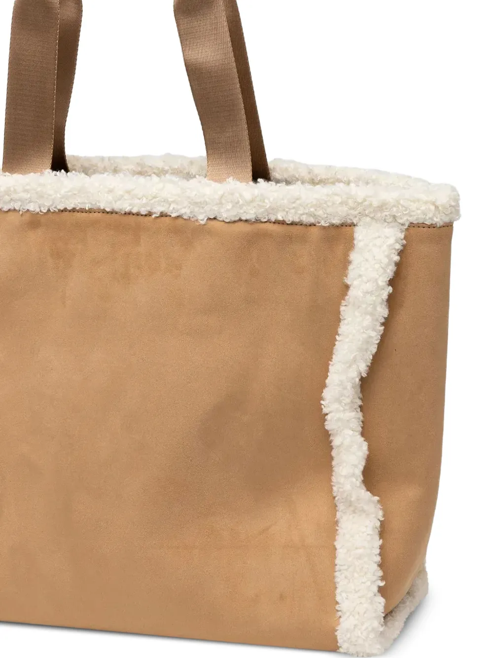 HUGO Becky shopper van imitatielamswol Beige