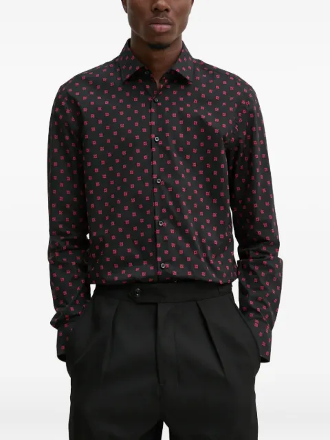 HUGO logo-pattern shirt