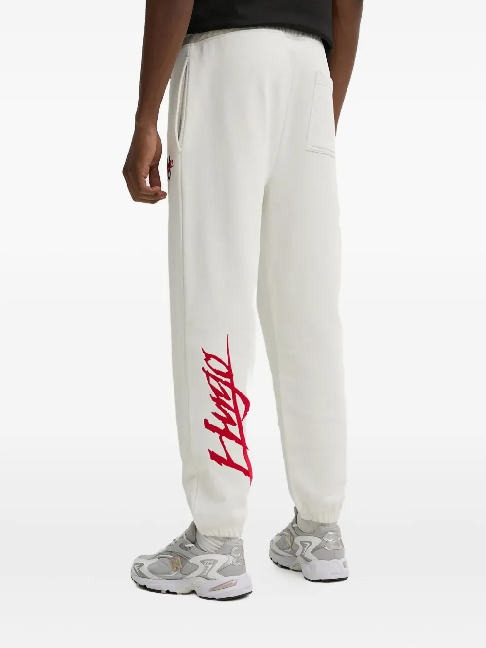 Hugo Boss Drawstring Logo Track Pants In White