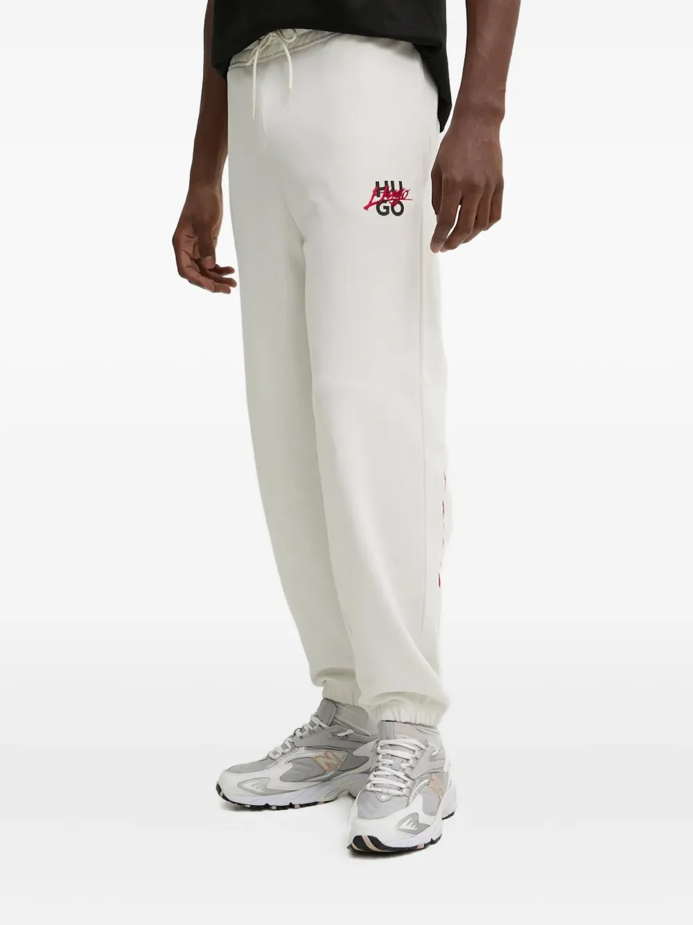 HUGO drawstring logo track pants | White | Image 1