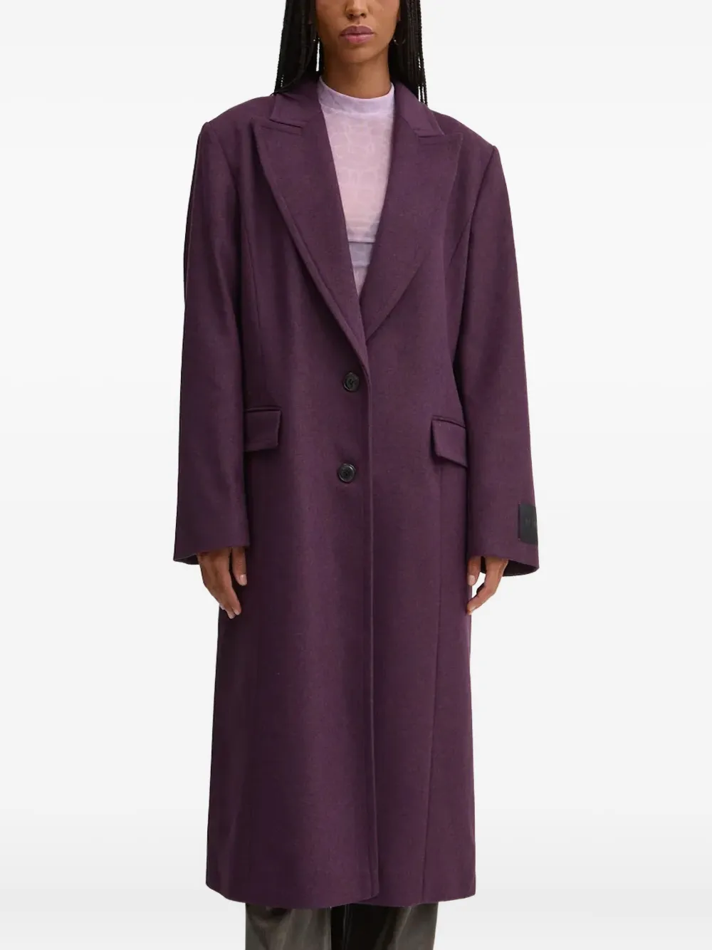 HUGO abrigo con botones | morado | Image 1