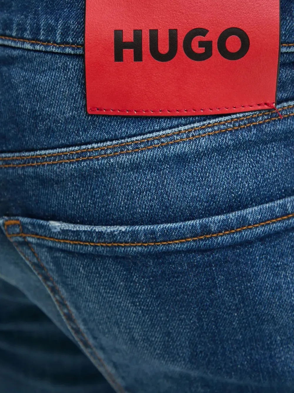 Hugo Boss Patch Denim Jeans In Blue