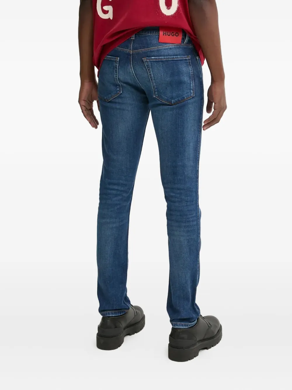 Hugo Boss Patch Denim Jeans In Blue