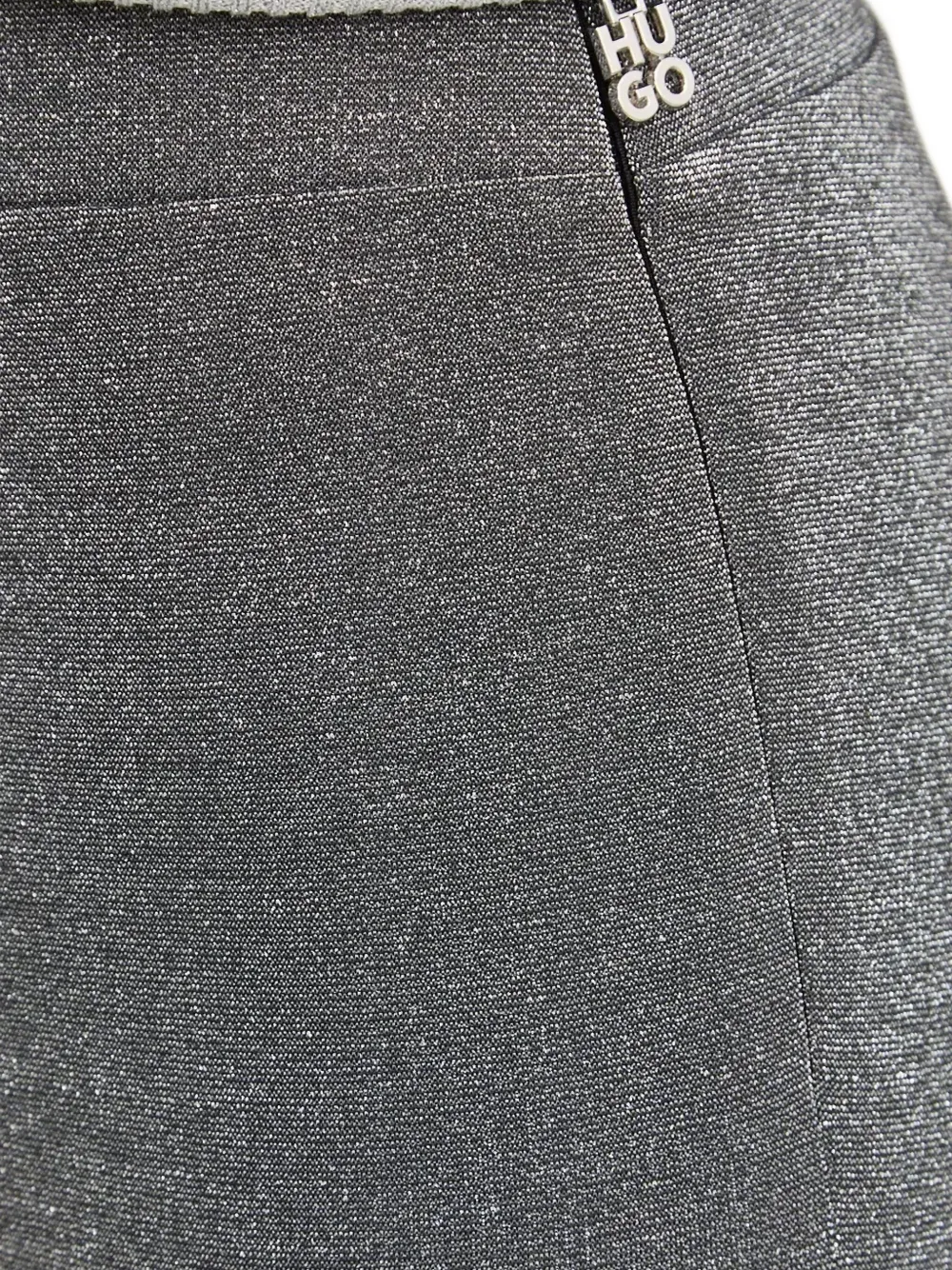 HUGO Legging met logo-applicatie Grijs