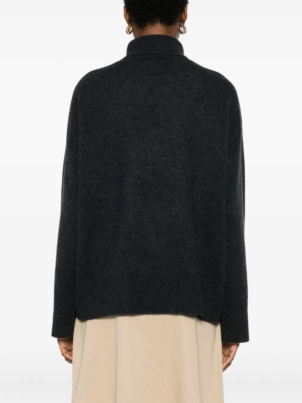 Le Kasha Suede Sweater In Grey