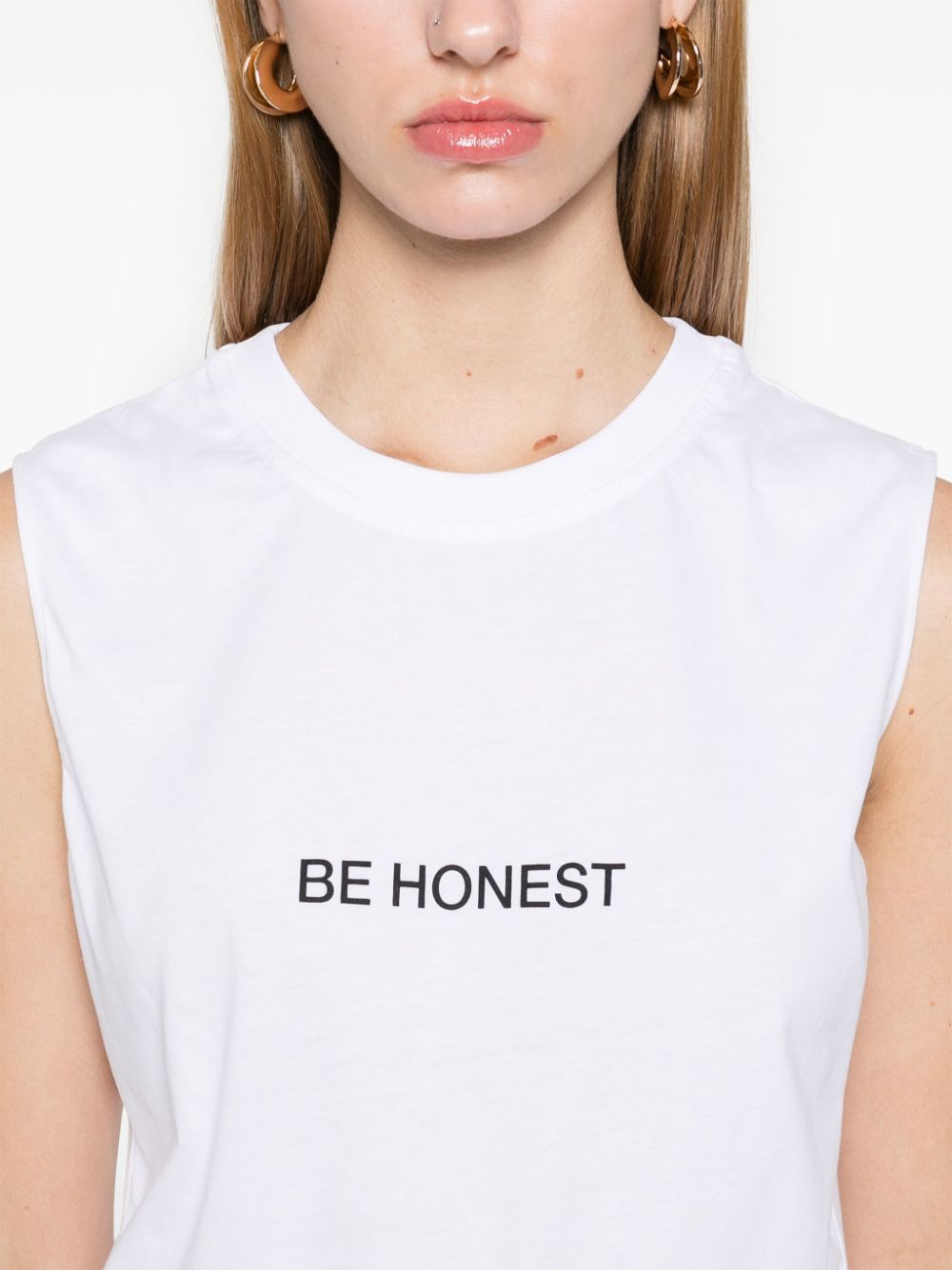 Shop Victoria Beckham Be Honest T-shirt In White