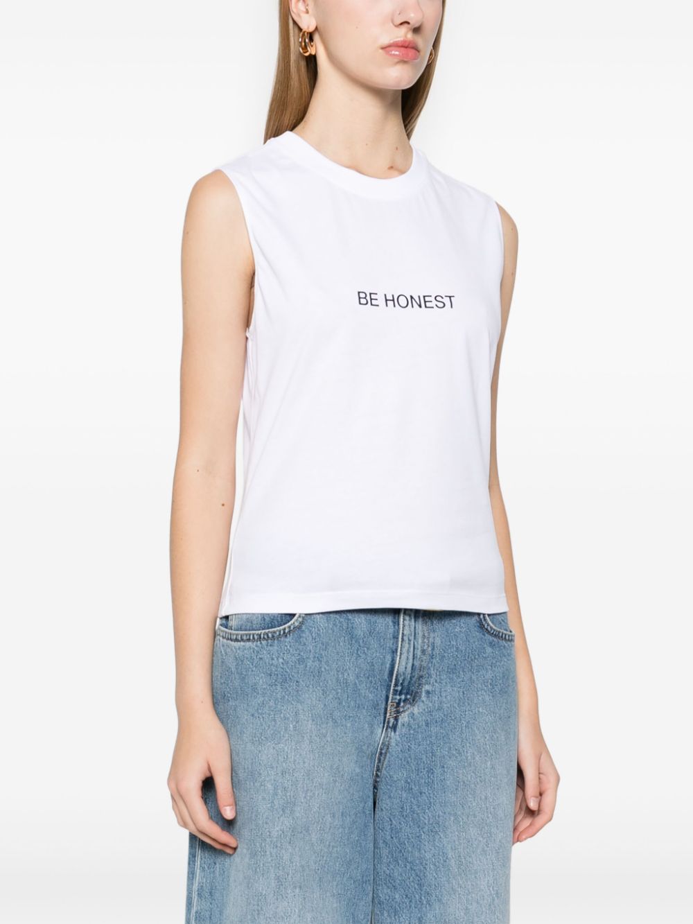 Shop Victoria Beckham Be Honest T-shirt In White