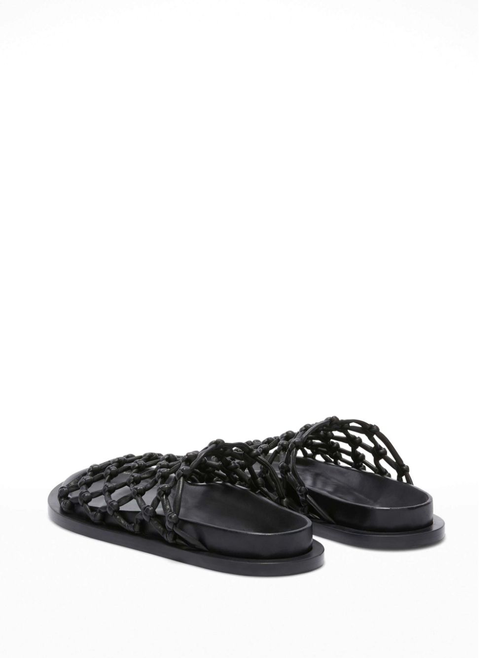 Jil Sander mesh leather sandals Black