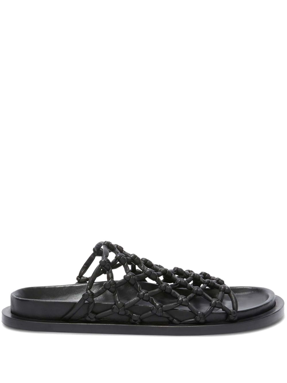 Jil Sander mesh leather sandals Black