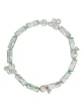 Jil Sander rhinestone-embellished necklace - Silver