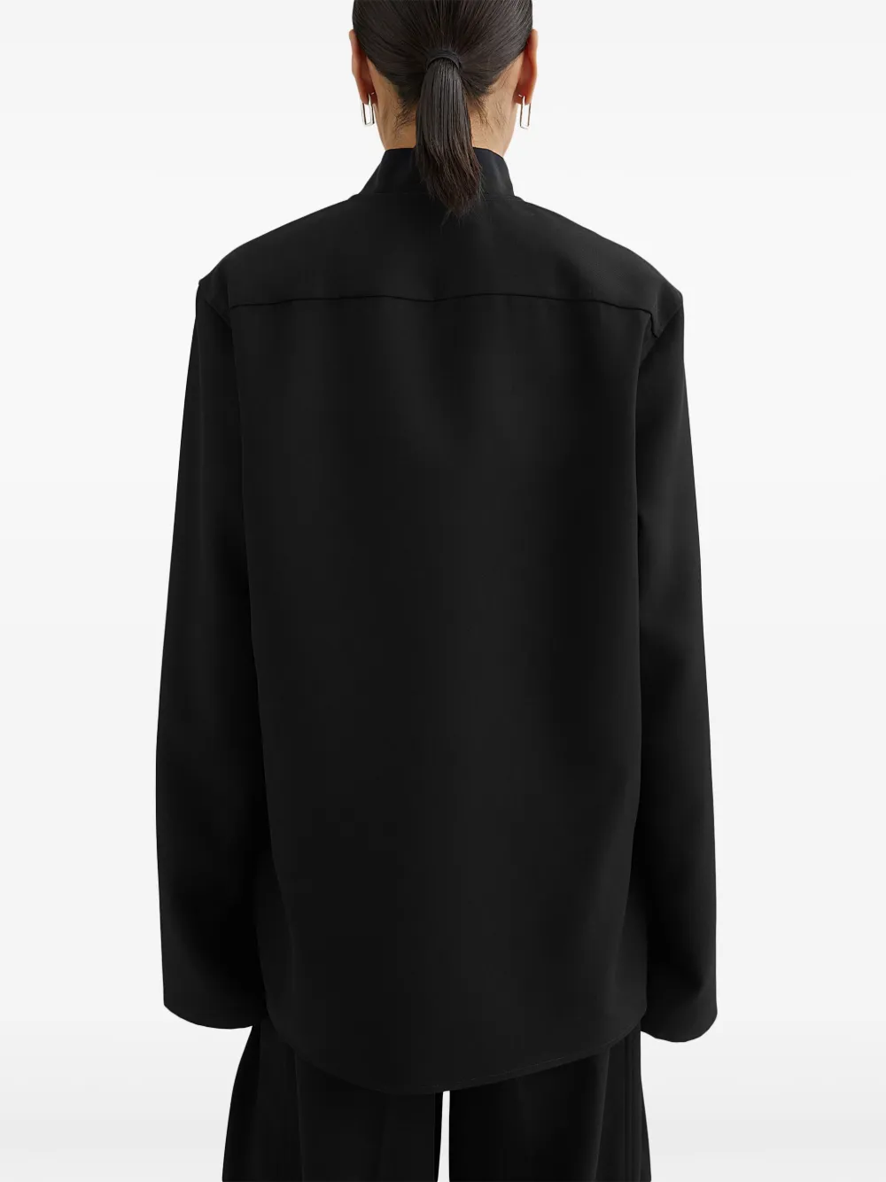 Jil Sander Blouse met rits Zwart