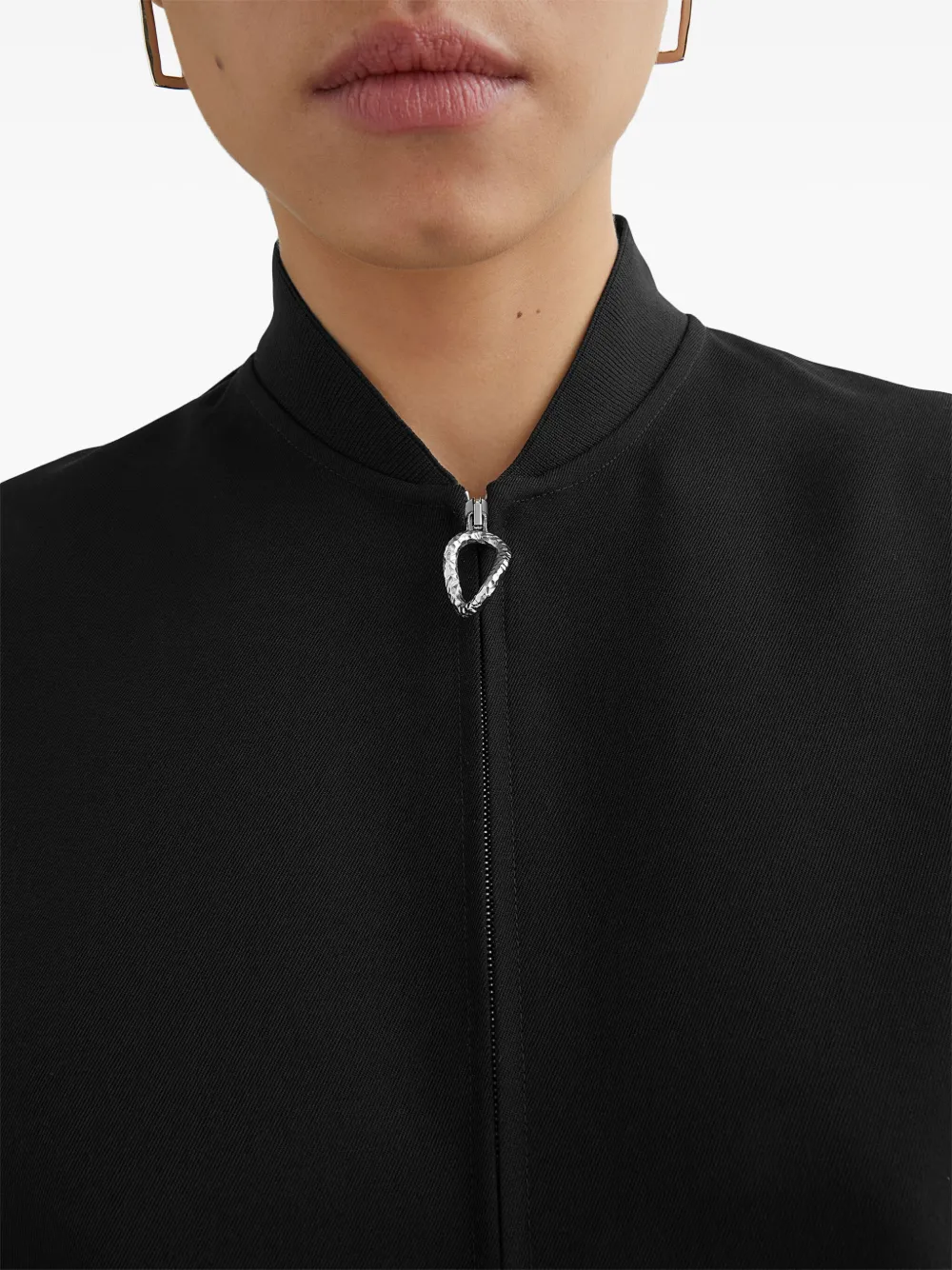 Jil Sander Blouse met rits Zwart
