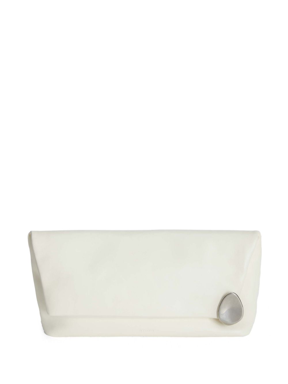 Jil Sander Clutch verfraaid met edelsteen en rits Wit