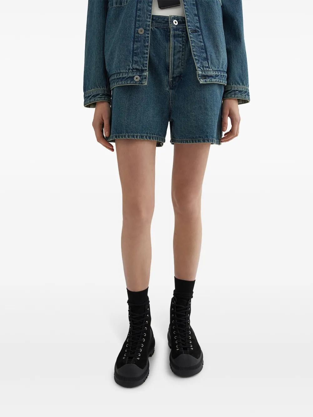 JIL SANDER HIGH-RISE DENIM SHORTS