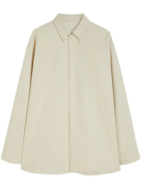 Jil Sander logo-patch denim shirt
