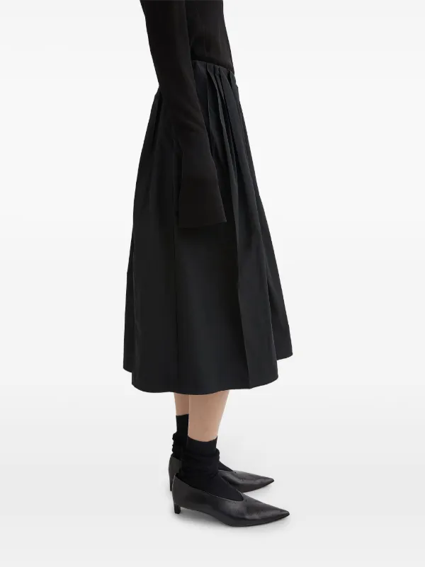 スカート JIL SANDER Women Mid Skirts J02MA0328J14795 001 BLACK Jil Sander Embroidered Midi Skirt - Bergdorf Goodman