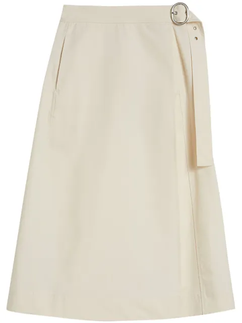 Jil Sander A-line buckled midi skirt