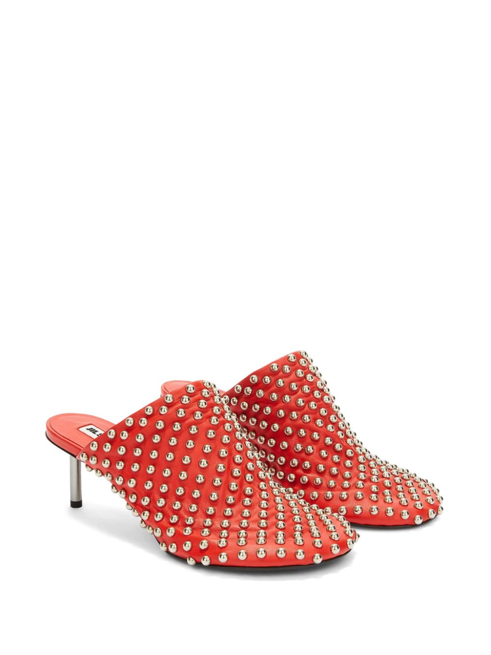 Jil Sander studded mules Red