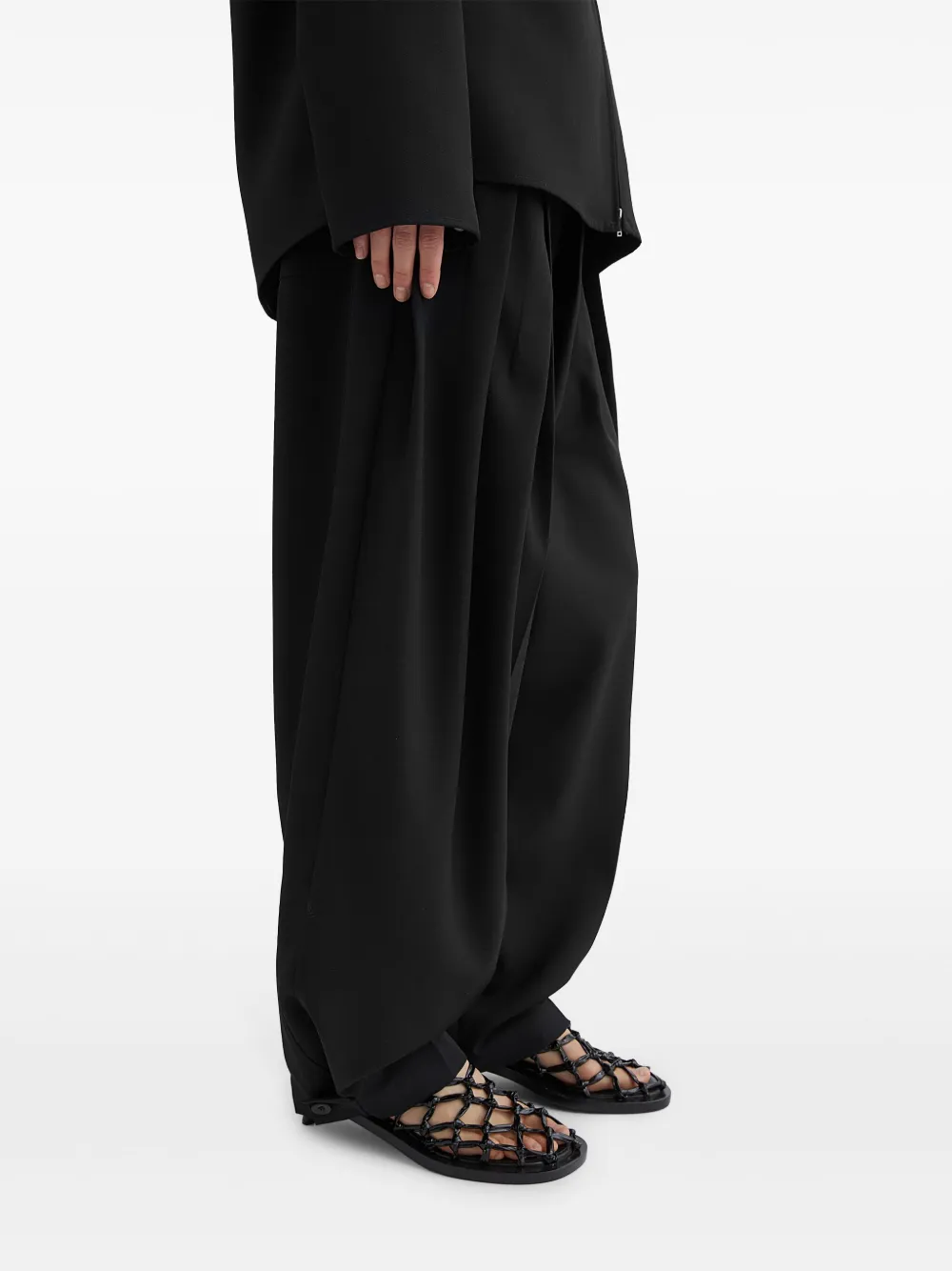 Jil Sander Wollen broek Zwart