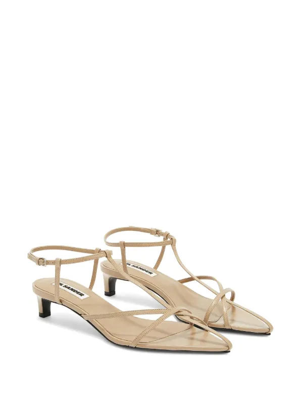 ジルサンダー☆ストラップ レザー サンダル JIL SANDER(ジルサンダー) レザーストラップ サンダル ブラウン