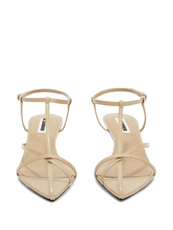 ジルサンダー☆ストラップ レザー サンダル Jil Sander ストラップ レザーサンダル | ニュートラル