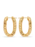 Jil Sander hammered hoop earrings - Gold