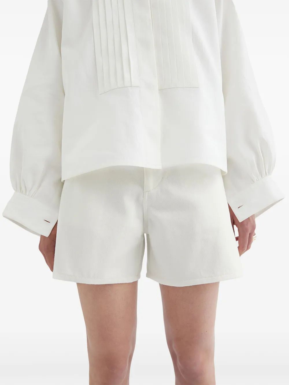 Jil Sander High waist denim shorts Wit