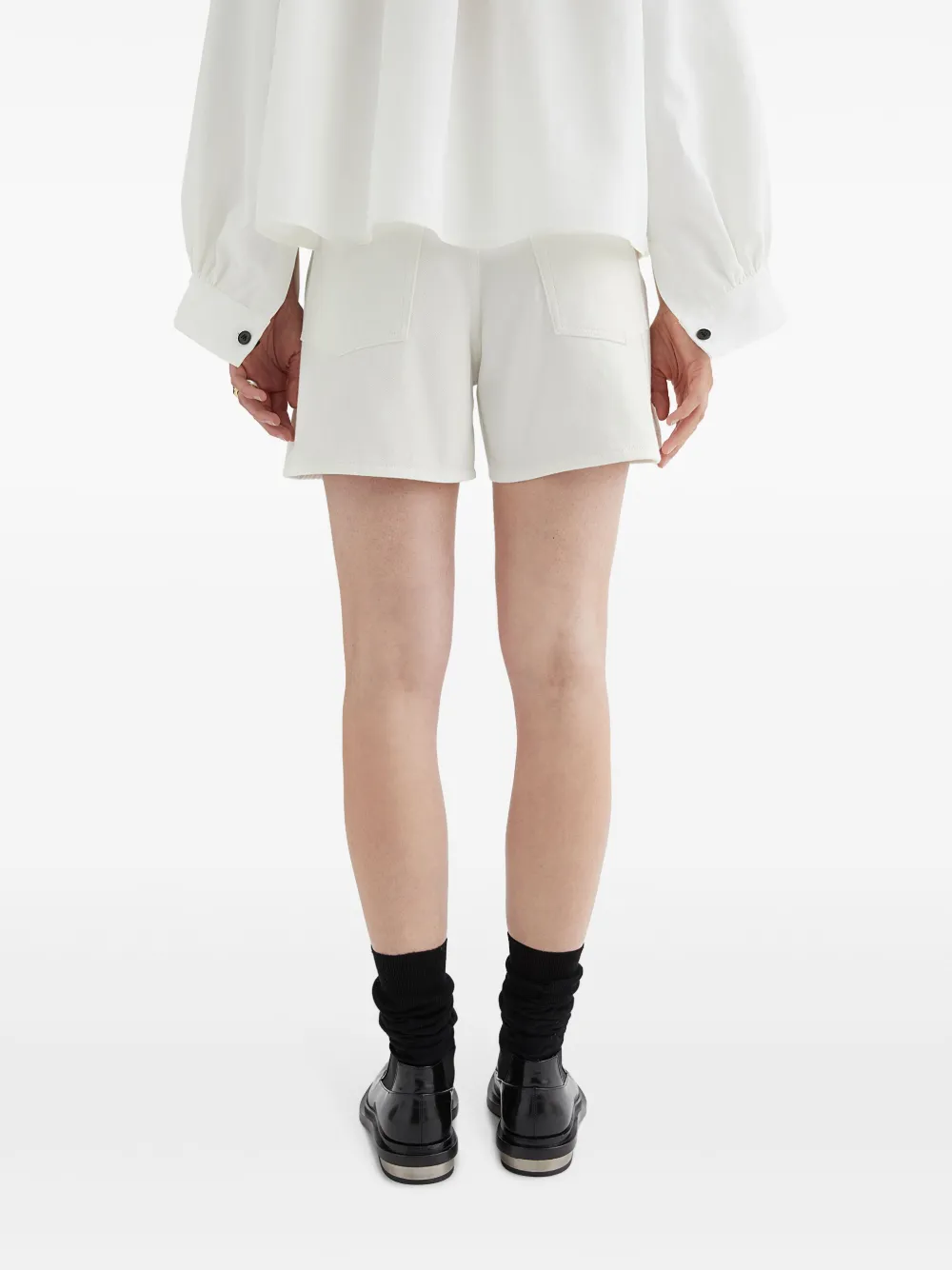 Jil Sander High waist denim shorts Wit
