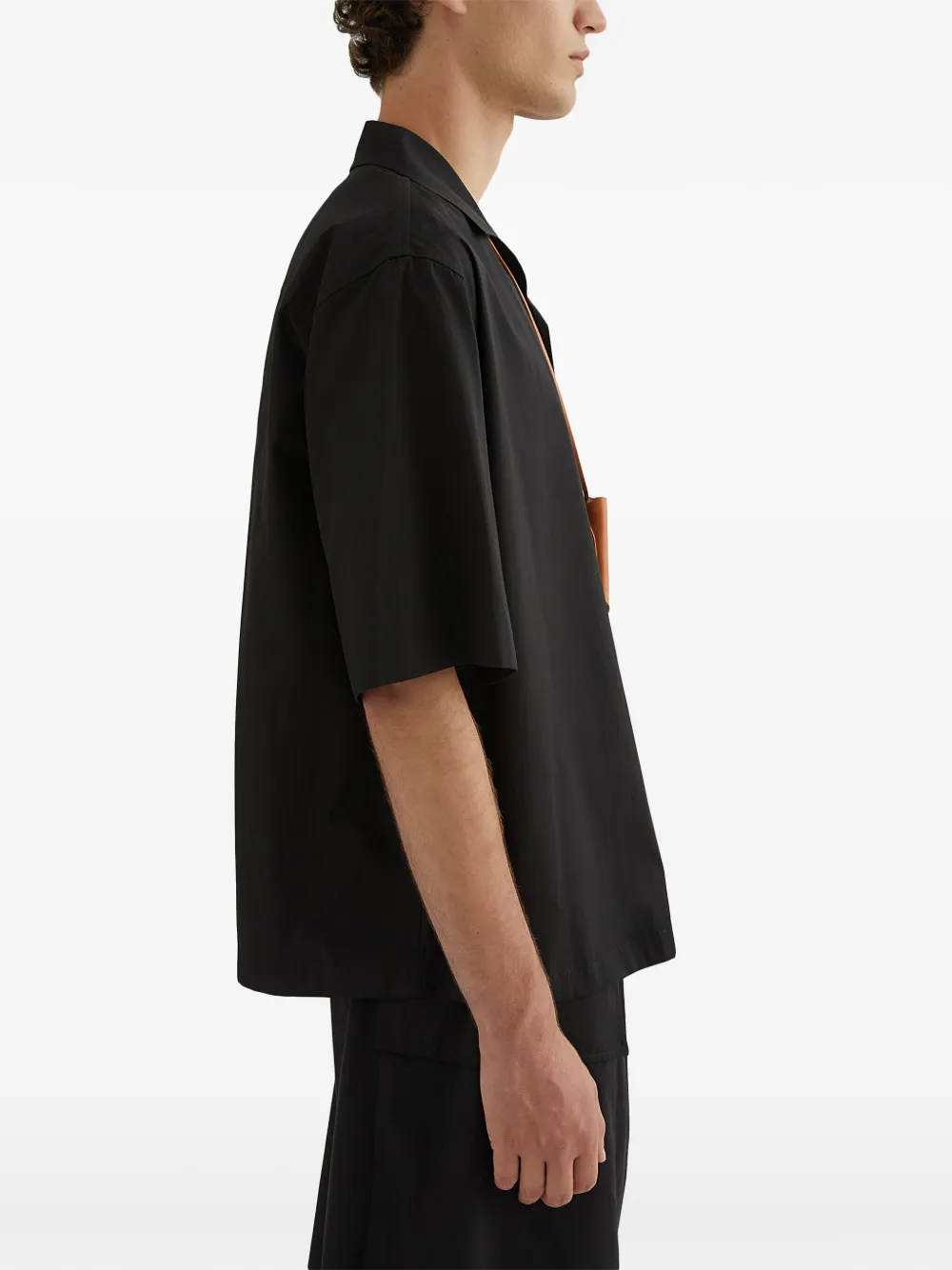 Jil Sander Overhemd met korte mouwen Zwart