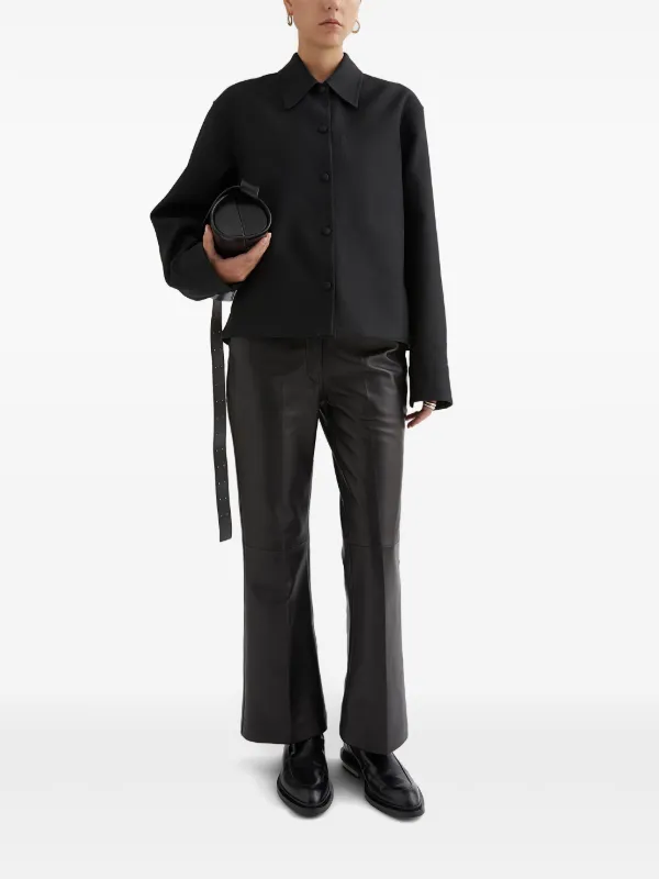 Jil Sander ボタン シャツジャケット | ブラック | FARFETCH JP