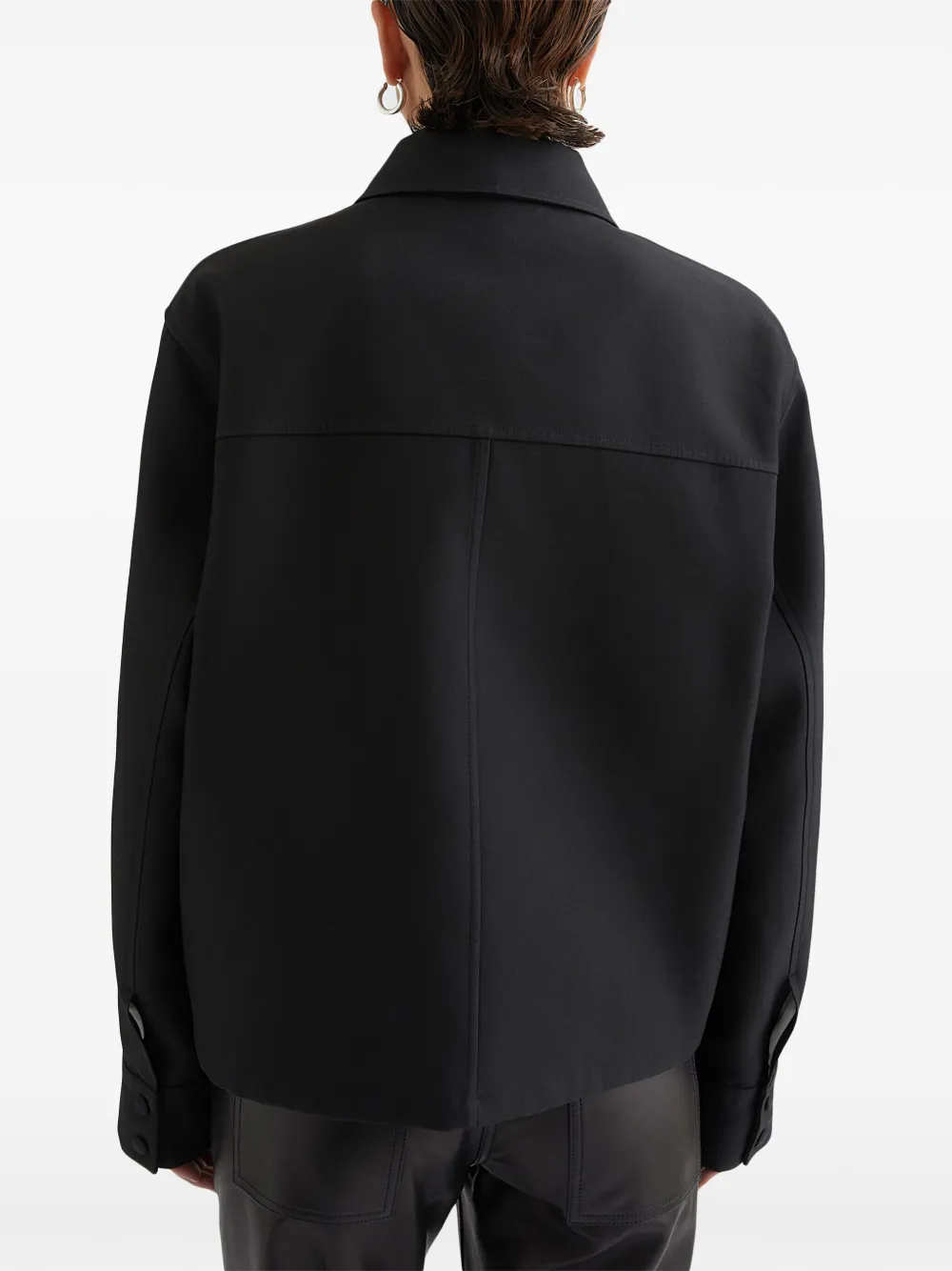 Jil Sander Button-up shirtjack Zwart
