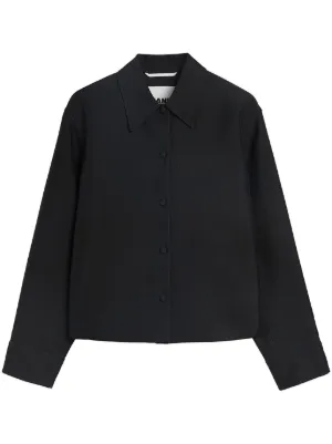 Jil Sander ジップアップ シャツジャケット | ブラック | FARFETCH JP Jil Sander ジップアップ シャツジャケット | ブラック | FARFETCH JP