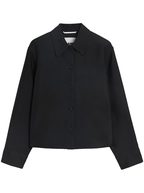 Jil Sander ボタン シャツジャケット | ブラック | FARFETCH JP