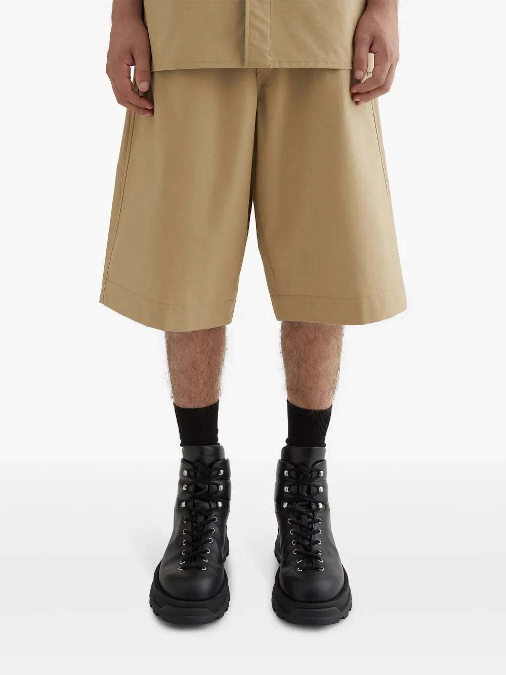 Jil Sander Katoenen shorts Beige