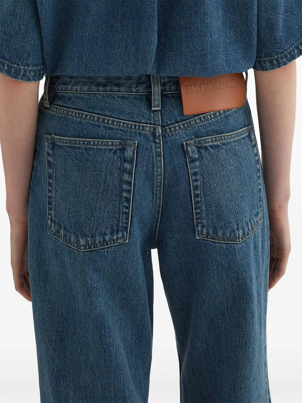 Shop Jil Sander Flared Jeans In Blue