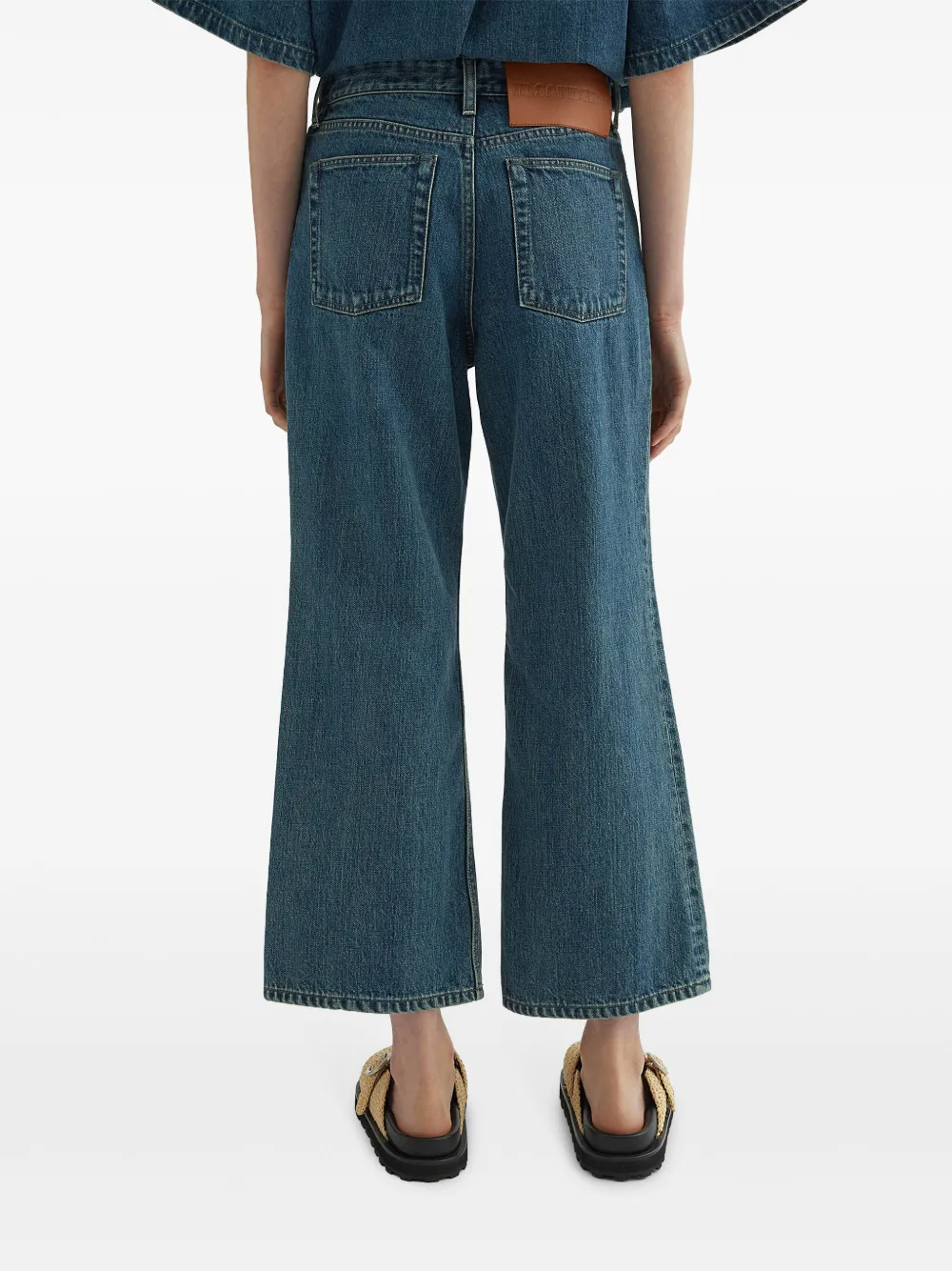 Shop Jil Sander Flared Jeans In Blue