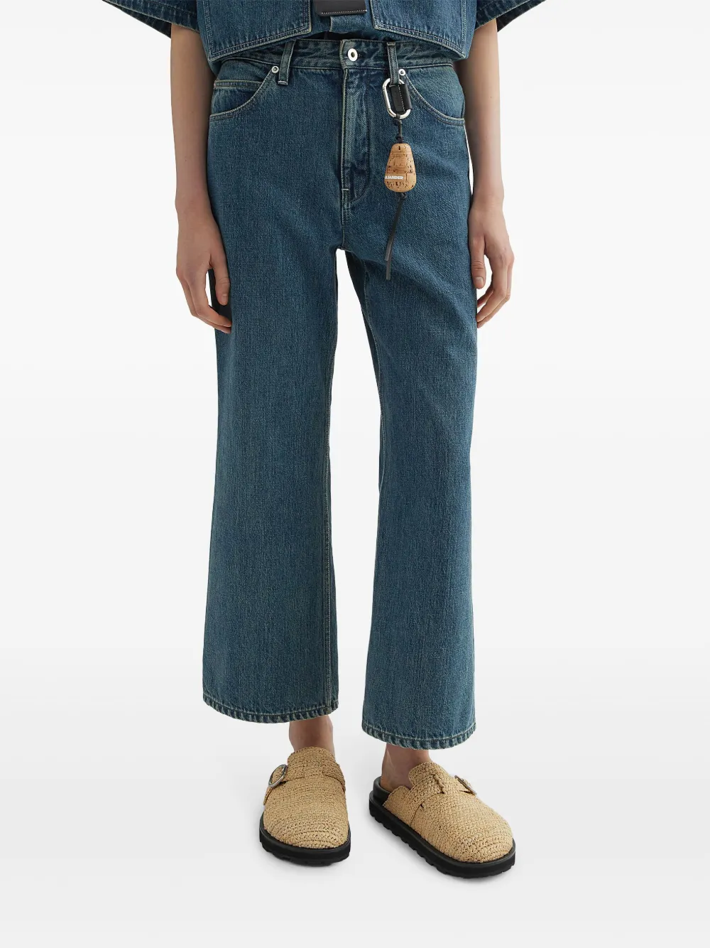 Shop Jil Sander Flared Jeans In Blue