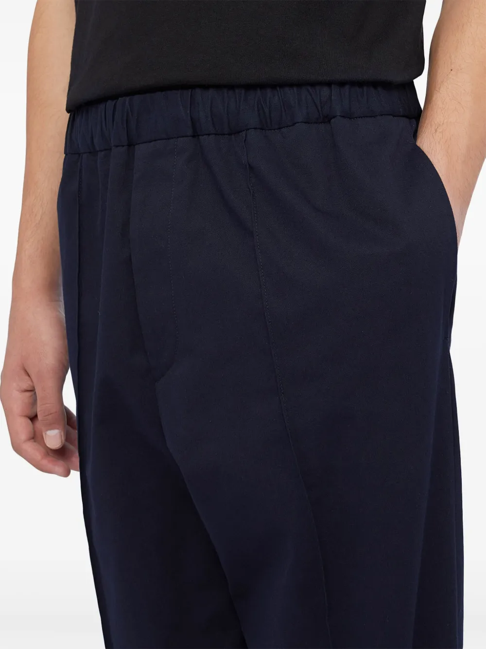 Jil Sander Broek met toelopende pijpen Blauw