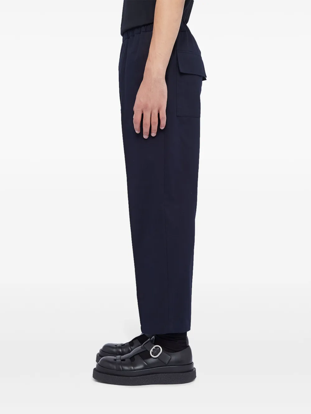 Jil Sander Broek met toelopende pijpen Blauw