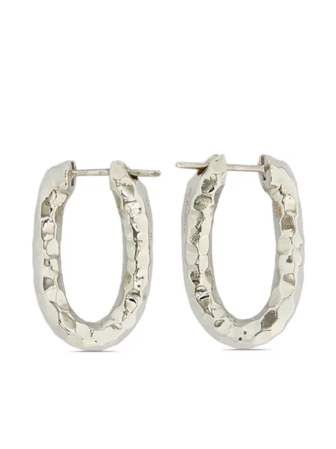 Jil Sander aretes con diseño efecto forjado