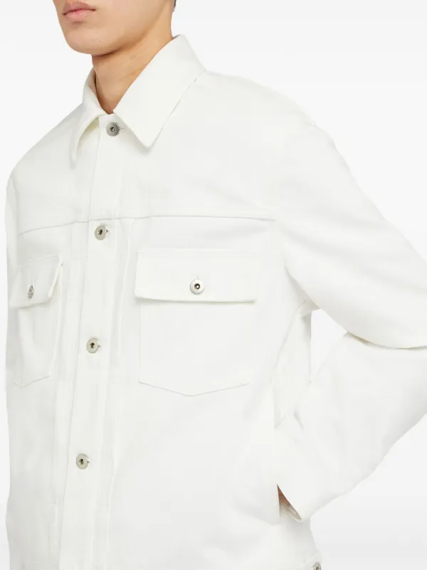 Jil Sander button-fastening Denim Jacket | White | FARFETCH