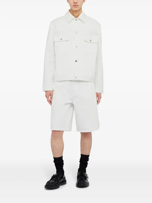 【値下げ】【未使用に近い】 『JILSANDER』 WHITE DENIM JIL SANDER - WHITE DRAPED KNEE PANTS – LE LABO STORE