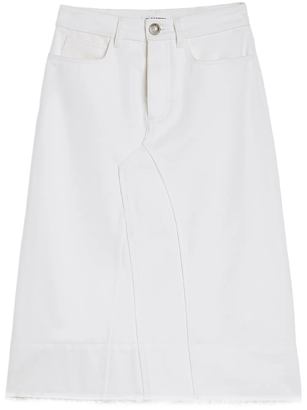 Jil Sander Denim rok met A-lijn vlakken Wit